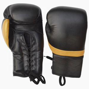 Guantes de Boxeo Profesionales Personalizados 2025, Cuero Vacuno Genuino de Alta Calidad, Transpirables, Cierre de Cordones, Agarre Cómodo - Product Image 1
