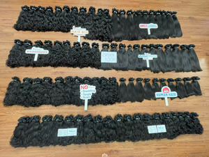 Extensiones de cabello liso natural tejido vietnamita crudo de primera calidad Paquetes de cabello humano ondulado natural Stock Envío mundial - Product Image 2