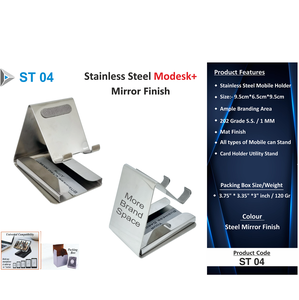 Thép không gỉ điện thoại di động đứng với bút và chủ thẻ đứng đơn giản và hấp dẫn nhìn ở mức giá tốt nhất - Product Image 5