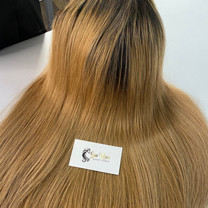 Sun Hair Company Ombre Brun Cheveux Vierges Droite Frontale Lace HD Front Perruques sans colle Perruques Extensions de cheveux humains vietnamiens - Product Image 2