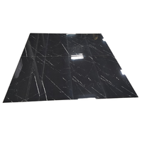 Carreaux de porcelaine noire polie de luxe 600x1200mm, carreaux de sol et d'intérieur haute brillance, finition noire de luxe super brillante