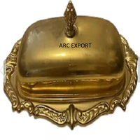 Nouveau luxe cuivre poli maison Table à manger beurre stockage plat admirable conception Table décorative fromage et beurre plat
