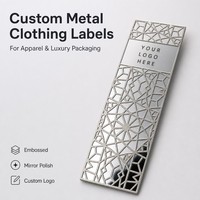 Label Pakaian Desain Kuningan Kosong Hadiah Terbaru Logam Emas Kustom