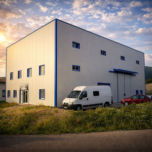 مباني صناعية مسبقة الصنع منخفضة التكلفة بهيكل فولاذي وألواح أساسية للمستودعات - Product Image 2