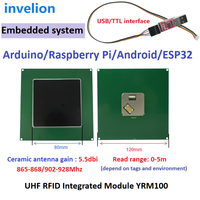 Módulo Lector RFID UHF Incorporado para Arduino y Raspberry Pi 1-5.5dBi Mini Lector de Módulo RFID Integrado DC 3.5V-5V Invelion
