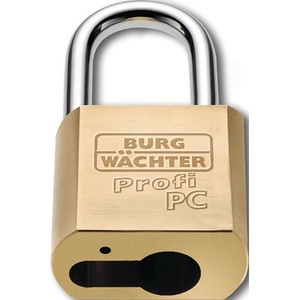 BURG-WCHTER Brass Cylinder <b>Padlock</b> 51.1 mm Lock Body Width for Fencing Trellis & Gates - Product Image 1