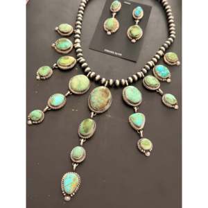 Ensemble de colliers Betta Lee en turquoise de la montagne Sonora et argent sterling, bijoux de collection culturelle - Product Image 5