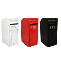 Buzón de Correo Real de Hierro de Alta Calidad, Estilo Británico Rojo, Montado en la Pared, para Exterior, con Cerradura, Precio de Fábrica
