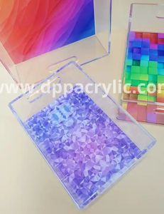 Vente en gros de plateau rectangulaire en acrylique transparent, plateau organisateur en acrylique, plateau d'affichage coloré de haute qualité - Product Image 3