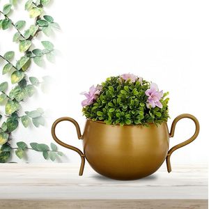 Classique Or Métal Roberi Bol Pots et Jardinières pour Jardin et Décorations pour la Maison par WB INC Inde - Product Image 1
