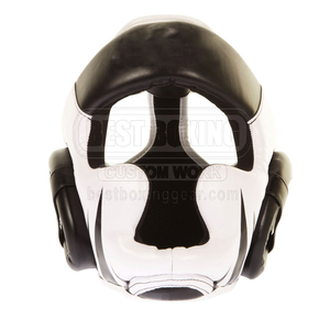 Custom PU Leather Boxing <b>Head</b> Guard for Adult <b>Training</b> & Sparring Adjustable Taekwondo <b>Head</b> Guard with Face Protection - Product Image 1