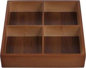 Plateau en bois multi-compartiments de qualité supérieure, plateau en bois divisé et boîte cadeau, organisateur de rangement décoratif, fabricant en gros - Product Image 4