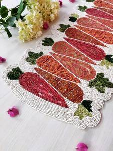 <b>Beaded</b> <b>Placemat</b> Handmade Round Charger for Luxury Dining & Holiday Decor Unique Piece Handmade <b>Beaded</b>, <b>Placemat</b>, Housewarming - Product Image 2