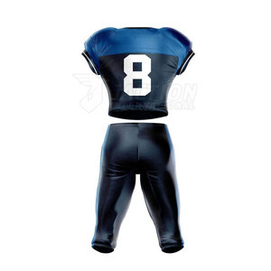 Uniforme de fútbol americano de manga corta hecho a medida, ropa deportiva transpirable y de secado rápido, opciones de color personalizadas, estilo de conjunto - Product Image 2