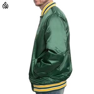 Chaqueta de Invierno Estilo Varsity de Satén 100% Poliéster Personalizada al por Mayor, Nueva Colección Invierno 2025 - Product Image 3