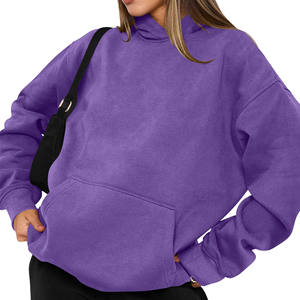 Sweat à capuche respirant à col rond avec impression personnalisée du logo 100% coton sweat-shirt en éponge française surdimensionnée Streetwear vierge sweats à capuche de luxe - Product Image 3