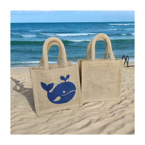 Premium Quality Small Jute <b>Bag</b> <b>Large</b> Capacity Zipper Custom Printing Fashion Soft Hardness Directly <b>Cosmetic</b> Fabric Cases - Product Image 1