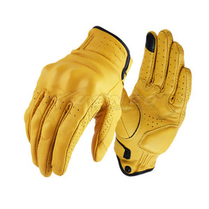 Guantes de Motociclismo de Cuero Vacuno Genuino - Alta Calidad, Resistentes al Calor, Duraderos y Transpirables, Sin Silicona - Product Image 1