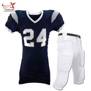 Uniforme de football américain confortable personnalisé pour hommes maillots imprimés respirants avec ensemble de vêtements de sport de grande taille style - Product Image 3