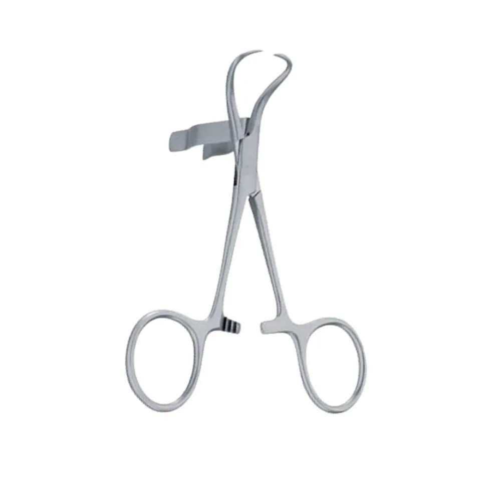 German Stainless Steel Backhaus Towel Clamps Straight Curved Surgical Forceps 13.5" With Clip For Tubing of Cable