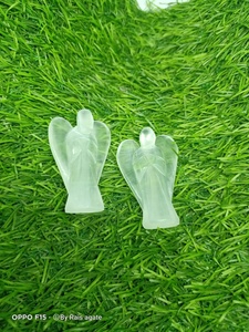 Pierre précieuse de sélénite naturelle, anges sculptés et gravés de haute qualité pour la méditation et la guérison spirituelle, à vendre - Product Image 5