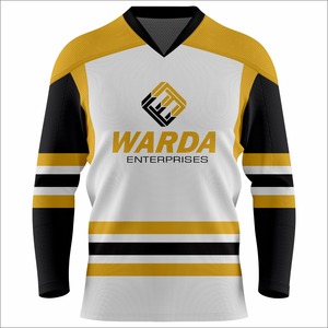 Impression numérique personnalisée pour maillots de hockey sur glace sans manches respirants, uniformes en gros, 100% polyester, service OEM - Product Image 4