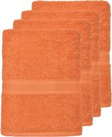 Lot de 4 serviettes de bain en coton turc tissé antimicrobien de qualité supérieure, couleur unie, absorbantes, pour spa, salle de bain, gym, douces et bien-être