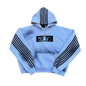 Ensemble survêtement et sweat-shirt à double taille en molleton rayé streetwear personnalisé 420 Gsm - Product Image 3