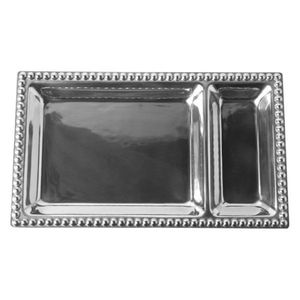 Plateau à chips et à trempette en bois écologique fait à la main avec un bol en métal amovible, plateau de service pour la maison, utilisation au restaurant, taille personnalisée - Product Image 2