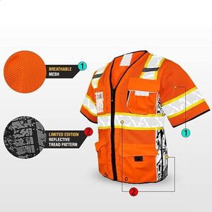 Miden เสื้อกั๊กทำจากโรงงานต่างประเทศตัวสะท้อนแสงมองเห็นได้ตามท้องถนนกันน้ำ - Product Image 4