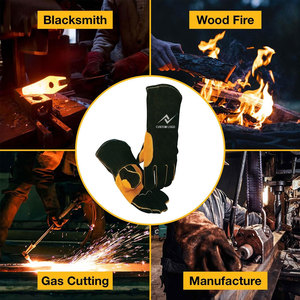 Công nghiệp Tig Hàn găng tay heatflect da và bông cho tay & cánh tay an toàn bảo vệ Găng tay da cho Tig sưởi ấm - Product Image 5