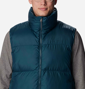 Chaqueta de plumón impermeable personalizada para hombre, cálida chaqueta acolchada transpirable sin mangas para exteriores para hombre, para senderismo, correr, chaleco con cuello levantado para hombre - Product Image 6