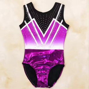 Wholesale Custom Sublimated <b>Girls</b> Spandex <b>Gymnastics</b> <b>Leotard</b> Nylon Stretch <b>Gymnastics</b> Wear for Kids Youth Adults - Product Image 1