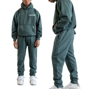 Ropa deportiva de la mejor calidad, chándales de invierno 2025, logotipo personalizado, entrenamiento de algodón de lana tecnológica para hombres, chándal de talla grande para correr - Product Image 1