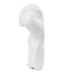 Guantes de Boxeo de Piel de Primera Calidad, Color Blanco, con Cierre de Velcro y Logotipo Personalizado, con Cordones, para Muay Thai y Combate Callejero - Product Image 2
