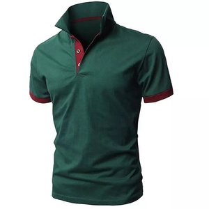 Polo à manches courtes pour hommes, logo personnalisé, t-shirt, chemise pour hommes, vêtements de golf 100% coton - Product Image 1