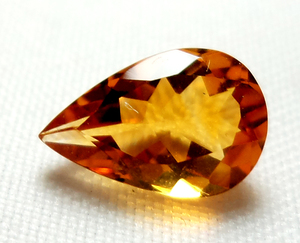 Venta caliente Natural naranja citrino forma de pera corte facetado citrino piedra preciosa suelta DIY fabricación joyería piedra citrino de alta calidad - Product Image 4