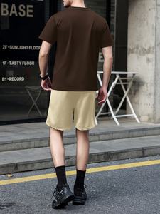 Ensemble deux pièces pour homme Blue Eagle Sports avec logo personnalisé, vêtements de sport d'été, vêtements décontractés, respirant, séchage rapide, léger, style streetwear - Product Image 4