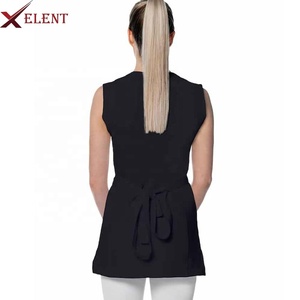 ชุดเครื่องแบบสำหรับร้านเสริมสวย,ชุดทูนิกสปาเพื่อความงามสีดำ - Product Image 6