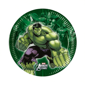 Assiettes jetables Hulk 19,5 cm 8 pièces Fournitures de fête Thème Avengers Assemble - Product Image 2