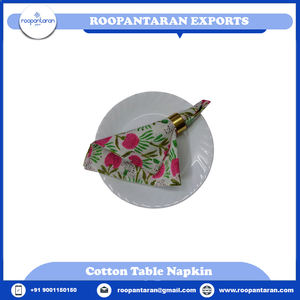 Stylish Customizable 100% Cotton Table Napkin Handmade <b>Block</b> <b>Printed</b> Embroidered Latest Design for Bulk Supply - Product Image 5