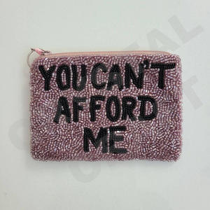 Ziodiac personnalisé graine perlée portefeuille beau cadeau de maman-filles coeurs conception porte-monnaie accessoire de mode - Product Image 5