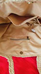 กระเป๋าสะพายไหล่ถักของผู้หญิงหรูหราดีไซน์ใหม่กระเป๋าถือพิมพ์ลายเป็นมิตรกับสิ่งแวดล้อมมีซิปและกระเป๋าสำหรับชายหาดหรือช็อปปิ้ง - Product Image 6