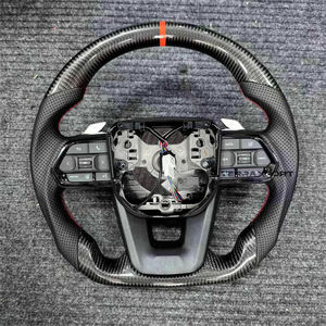 Volante de Cuero de Fibra de Carbono Compatible con Toyota GR Yaris, RAV4, Innova, Vitz, Supra MK5 A90, Axio, Crown, 4Runner, Prius, Tundra - Product Image 3