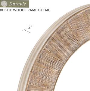 Premium Quality Modern Shabby Chic Glass Wall <b>Mirror</b> 31.5 Inch Round Hanging Home Decor for Living Room - Product Image 2