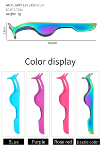Pinzas de extensión de pestañas de oro rosa con logotipo personalizado de alta calidad, aplicador de pestañas de acero inoxidable con punta inclinada para cejas - Product Image 3