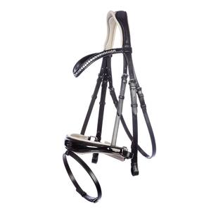 Collier de tête personnalisé en cuir licou de cheval avec raccords en laiton massif vente en gros équitation en cuir bride licou - Product Image 1