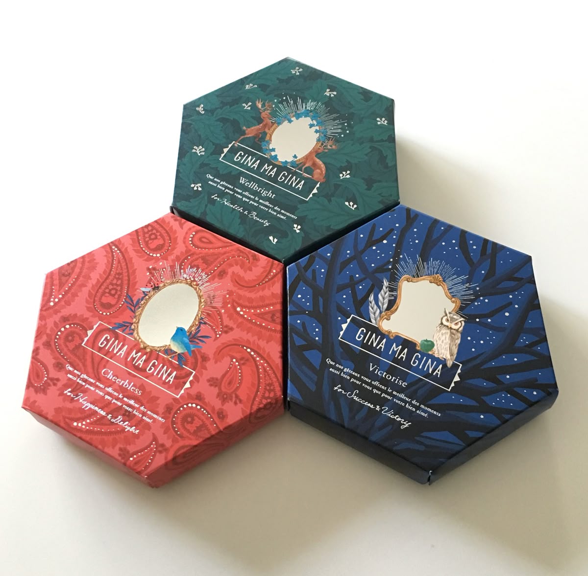 caja de regalo hexagonal