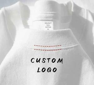 100% coton de marque surdimensionné décontracté court-longueur T-Shirt pour hommes personnalisé noir pour bouffée impression vierge Design surplus mode - Product Image 5