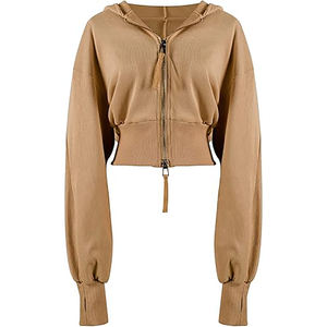 Sweat à capuche court pour femmes de haute qualité Meilleur prix Sweat à capuche zippé court Un audace et un confort - Product Image 6